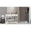 Buffet avec rangement à 3 tiroirs et portes, blanc / blanc, pour l'organisation de la chambre à coucher - 3 tiroirs et portes - Salle à manger, cuisine, grand espace, excellente finition