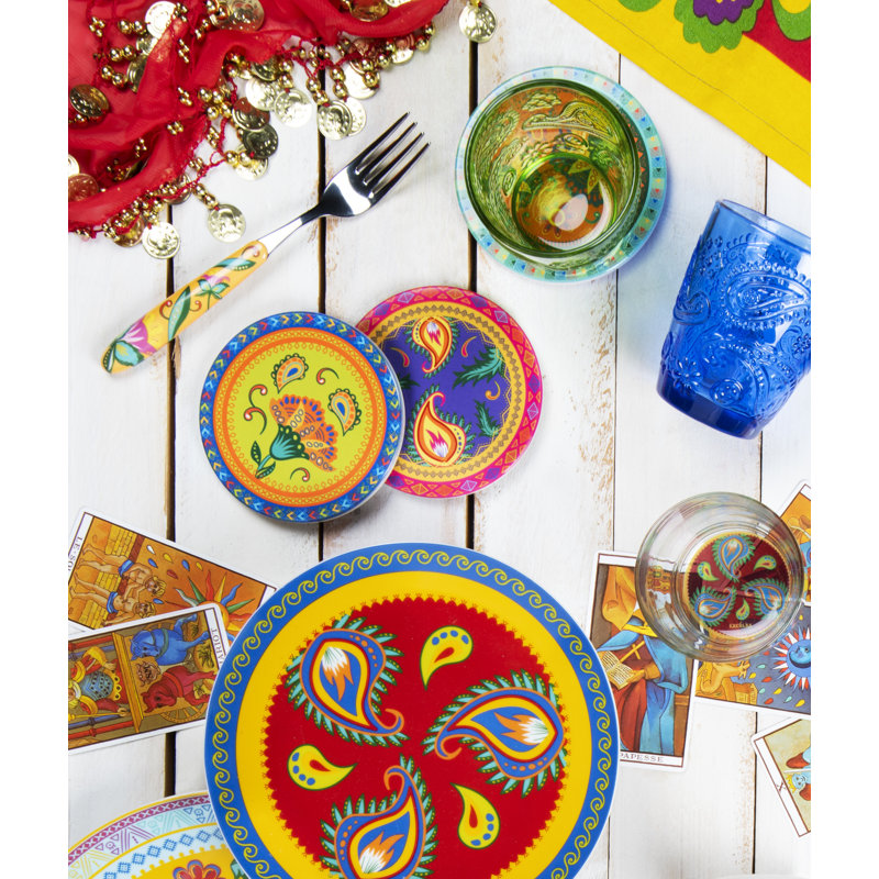 24 Pieces Coloured Cutlery Set, Service For 6