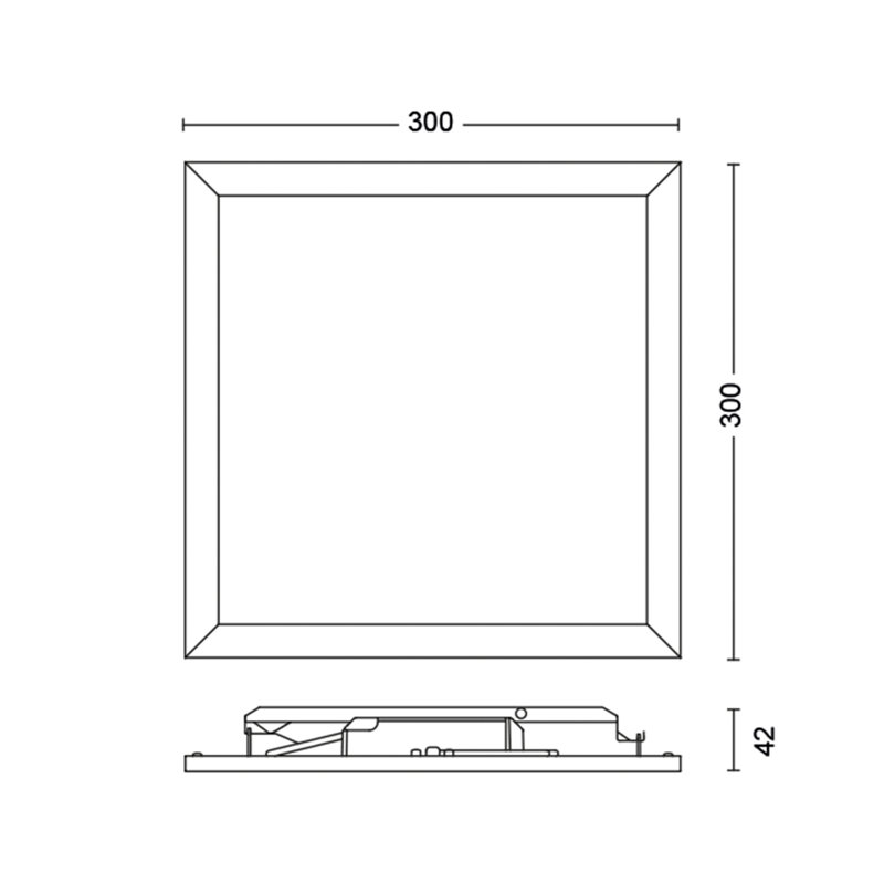 Philips LED Panel Square Ceiling Light 12W, White, 4000