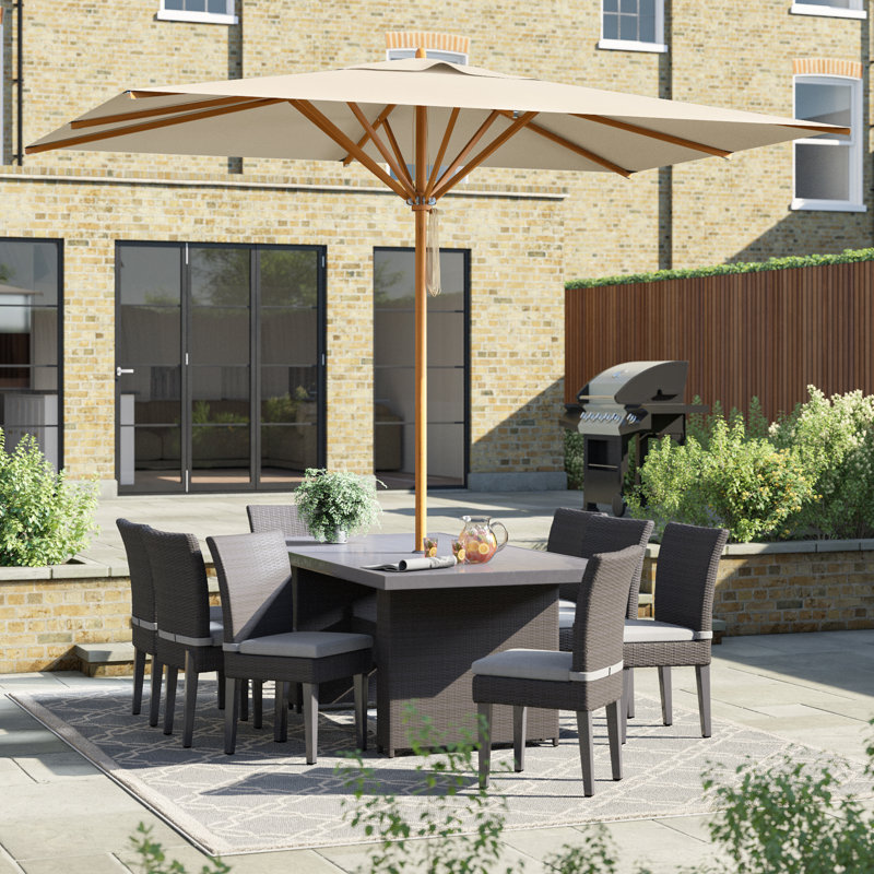 Yadira 300cm X 200cm Rectangular Market Parasol, Ecru