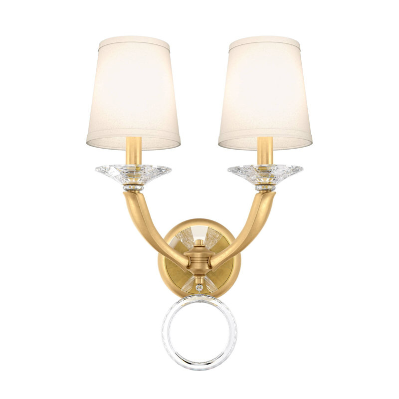 Emilea 2 - Light Candle Wall Light, Heirloom Gold