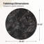 Plateau de table rond en pierre frittée noire brillante – Plateau de remplacement à monter soi-même pour salle à manger familiale, cuisine, location, rénovation de maison, patio, camping et bricolage extérieur