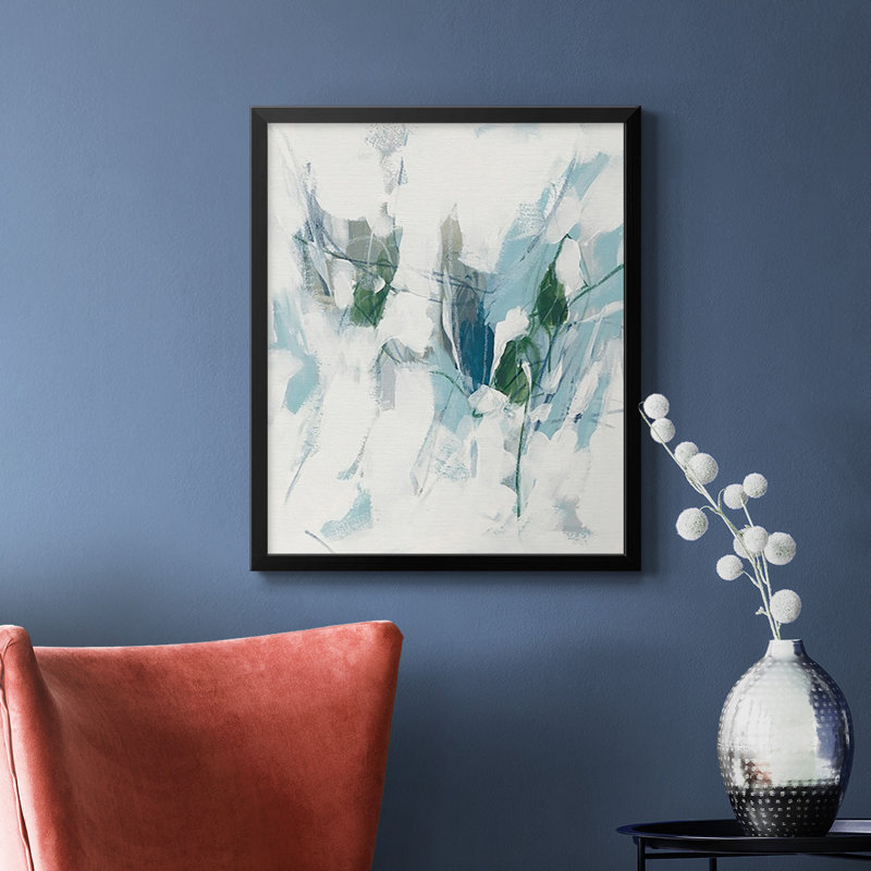 Ice Cavern I - Toile encadrée de qualité supérieure - prête à être accrochée, H 24 po x l 20 po, Noir