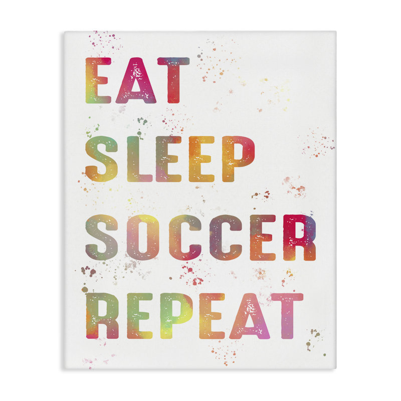 Toile de motif de soccer pastel, design par Marcus Prime, H 30 po x l 24 po