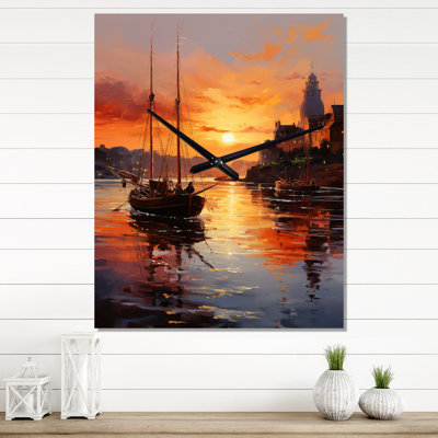 Horloge murale moderne Allemagne Allemagne Sunset Harbor III