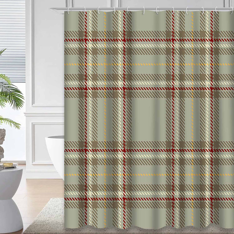 Rideau de douche Tartan, L 72 po x l 72 po