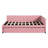 Upholstered Daybed With Trundle - Pink Linen Beat Full Sized Trundle, Linen, No Box Spring For An Attractive Bedroom-1846145958
