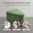 Caras Upholstered Green Triangular Compression Ottoman No Assembly Required-109241976
