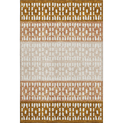 Premium Machine Washable Prisco Paprika Rug