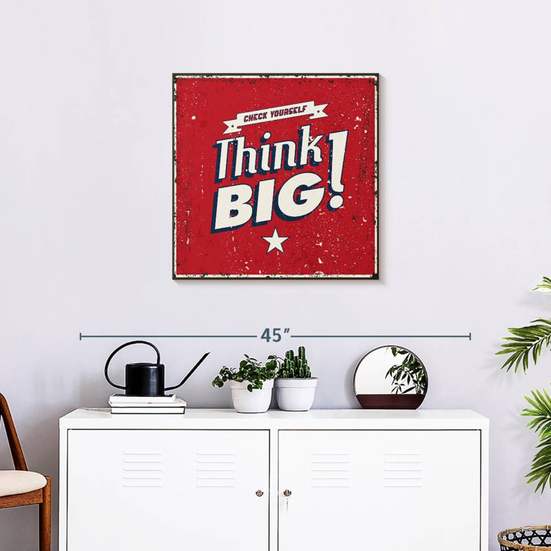 Tergel «Think Big», typographie, H 24 po x l 24 po