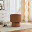Fauteuil demi-tonneau pivotant en similicuir-357857937
