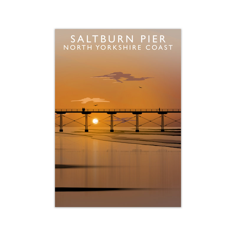 Saltburn Pier North Yorkshire Coast by Richard O'Neill - Print, 297 cm H x 21 cm W