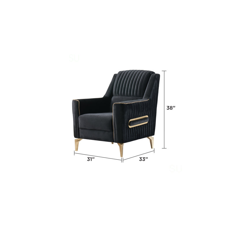 Chaise rembourrée en tissu et velours Melody
