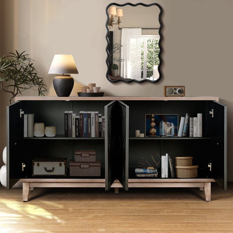 Rebecka Wooden Storage Cabinet, Antique Black