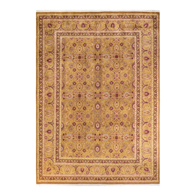 Hayner One-of-a-Kind 9' 1" X 13' 0" 2000s Wool Area Rug in Yellow