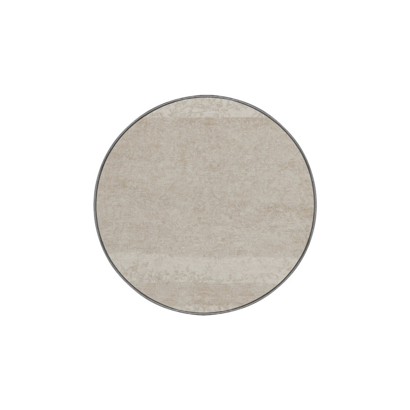Tapis gris lavable à la machine GSIX03681, Rond 4 pi