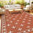 Geometric Reversible Outdoor Rug Waterproof Plastic Straw Patio Carpet for Deck, Porch, Garden, Camping, Balcony, RV, Beach, Picnic-304215557-304215560