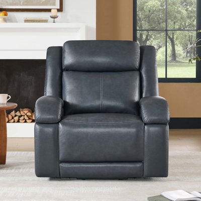 Dual Motor Top Grain Leather Power Lift Recliner with Massage and Heat and Power Headrest