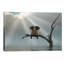 Elephant And Dog Are Sitting On A Tree Fleeing A Flood by Mike Kiev - Wrapped Canvas Print-1326396650