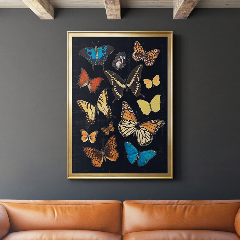 " Collected Flutter IV ", Gold, 24.5" H x 18.5" W x 1" D