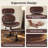 Mordern Faux Leather Swivel Accent Chair with Ottoman, Height Ajustable U shaped Lounge Living room chairs with headrest-520356366