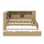 Lit de jour simple en bois avec tablettes et lit gigogne-1642728273