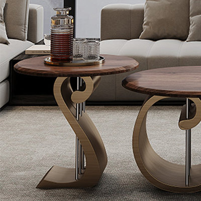 High-end simple solid wood creative coffee table