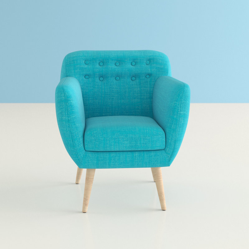 Chancery Upholstered Armchair, Blue