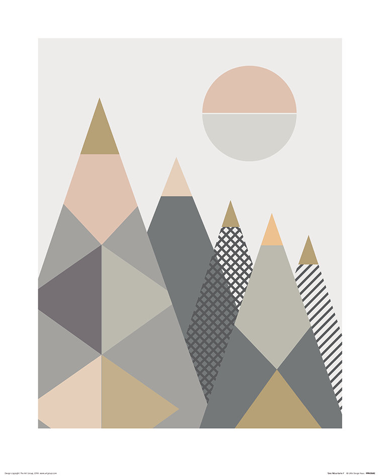 East Urban Home Geo Mountains I by Little Design Haus - Graphic Art ...