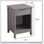 Table de chevet rustique grise avec tiroir et tablette ouverte, assemblage facile, cadres latéraux robustes pour la chambre à coucher ou le salon-538220360