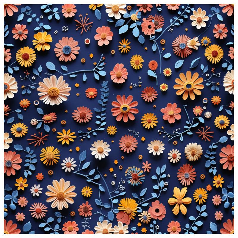 Tapis de bain floral Boho, 24 po L x 17 po L