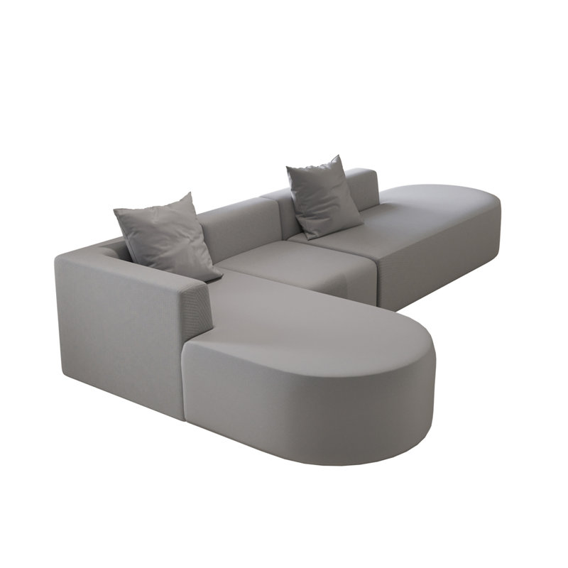 Canapé modulaire en L à canapé modulaire, Gris