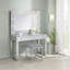 Tabouret de coiffeuse carré gris clair