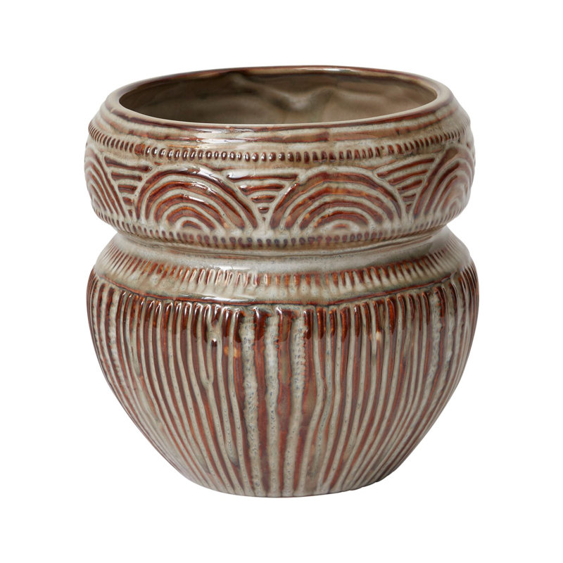 Ceramic Pot Planter, 5.5" H x 5" W x 5" D