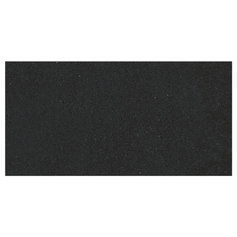 Carreau de porcelaine mat aspect béton 12 po x 24 po Nomad, Noir de Nero