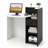 Front Reception Counter Desk Checkout Office Desk With Open Shelf & Lockable Drawer-1171221984