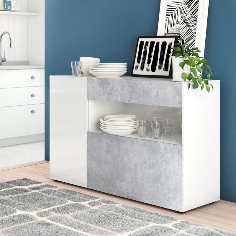 Kaliyah 330.2cm Sideboard, Cement Grey