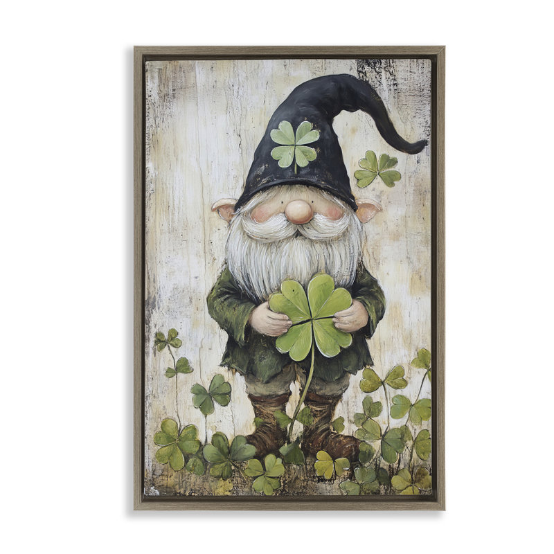 Cadre flottant Cottage Shamrock, design par Tina LeCour, H 31 po x l 21 po, Cadre flottant orme Montalcino