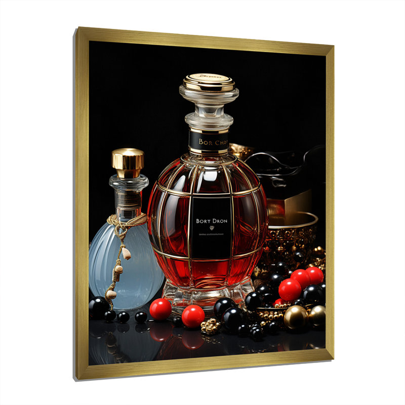 Sheppey Fashion Perfume Fusion - Imprimé, H 32 po x l 16 po x P 1 po, Encadrement doré
