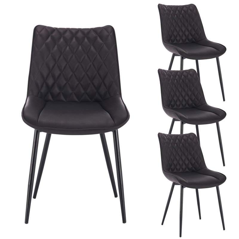 Alhambra 46.5cm H Upholstered Side Chair, Anthracite, 4