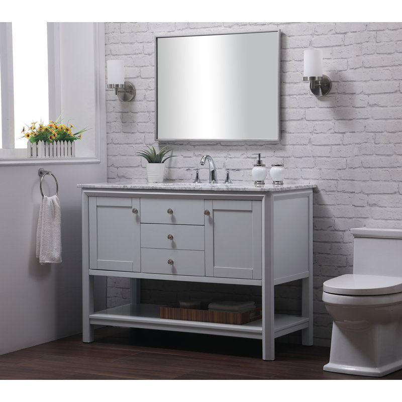 Ensemble de meuble-lavabo simple 48 po Newsoms, Gris