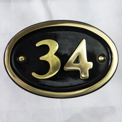 Tyrinia 10cm H Reflective Aluminum House Number