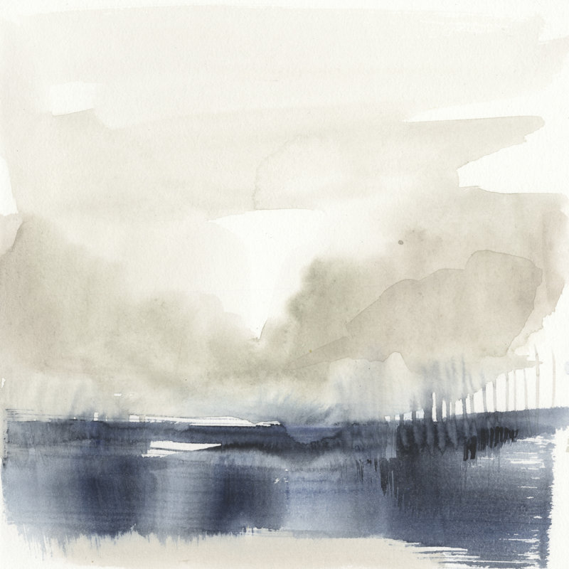 Brouillard à l'horizon II, H 20 po x l 20 po