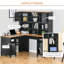Bureau d'ordinateur en L Janique, bois-691891937