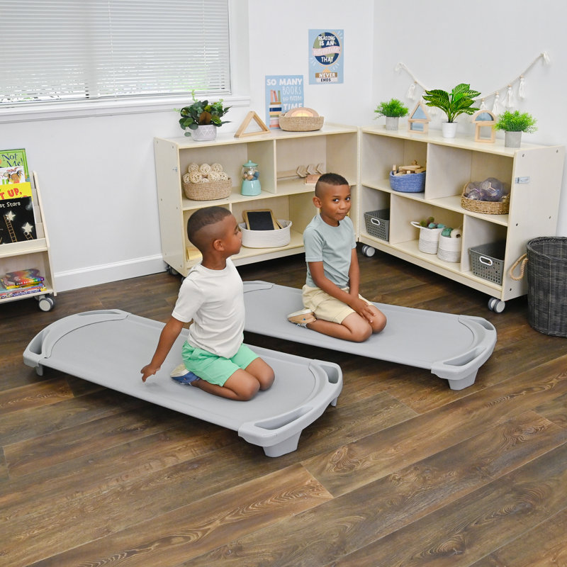 Lit de camp simple SPACELINE - Gris, Standard