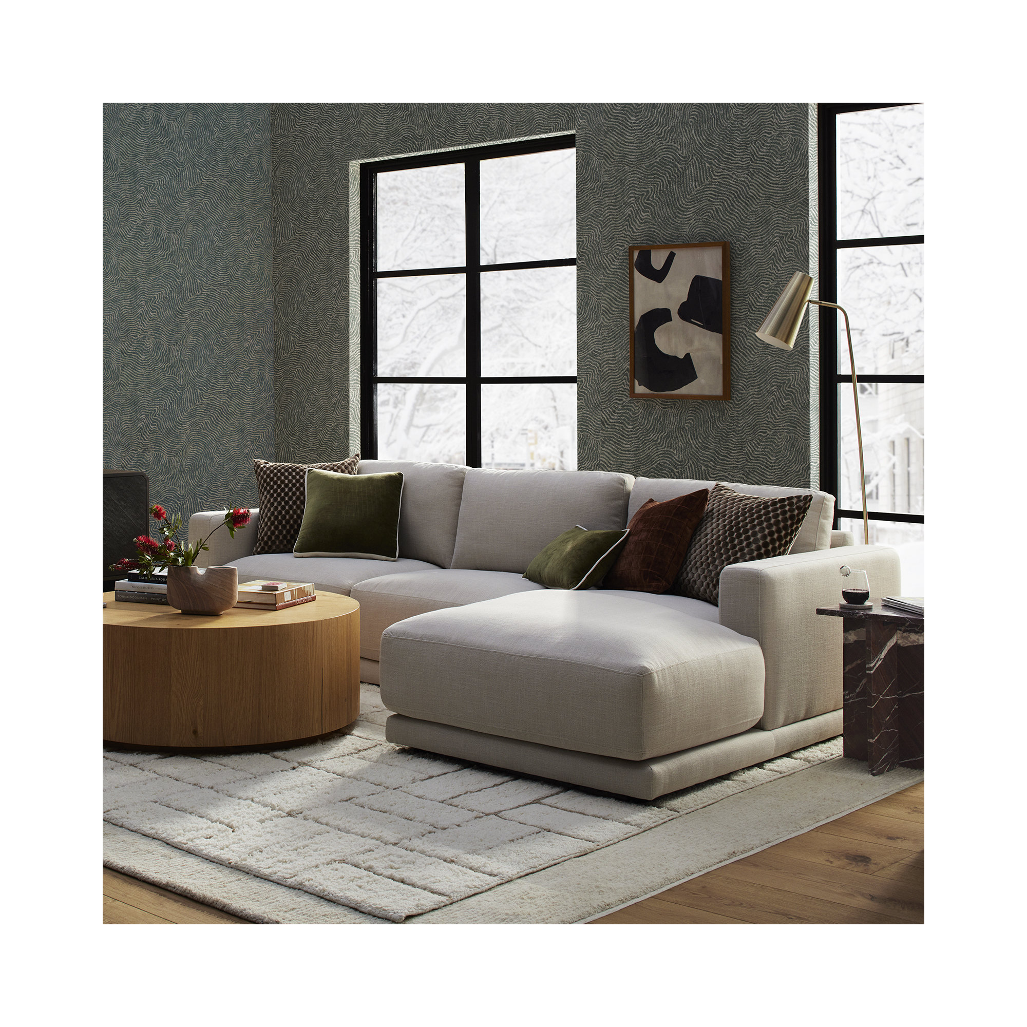 Kelt 66'' Floor Lamp, Brass