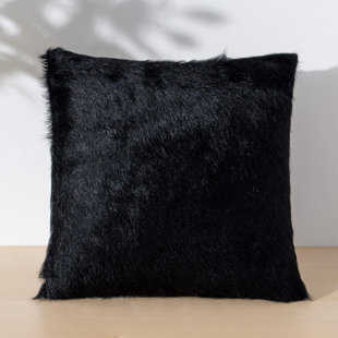 Salt and Pepper Cowhide Throw Pillow