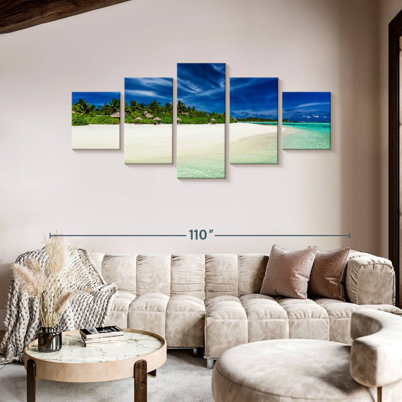 Stunning Maldives Beach, 42" H x 92" W