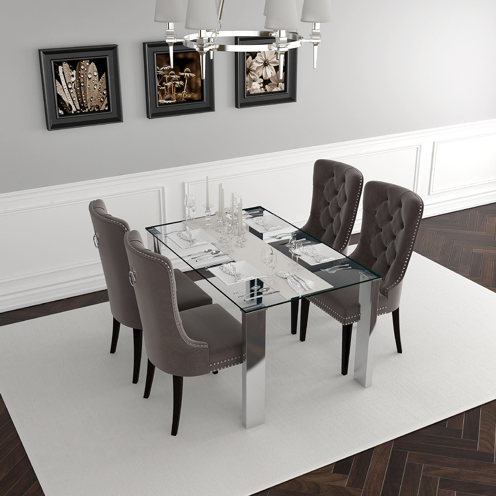 Modern 4 person dining table hot sale