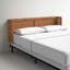 Baxton Studio Rina Mid-Century Modern Ash Wanut Finished Wood and Synthetic Rattan Queen Size Wrap-Around Headboard-572613440